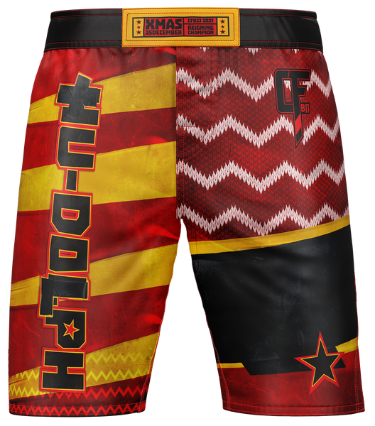Hu-Dolph MMA Shorts (Red Yellow)