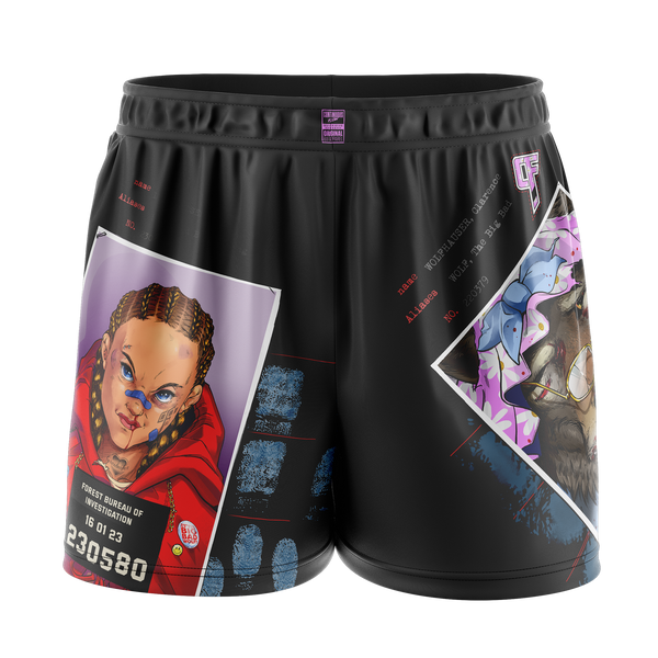 Red Belt Riding Hood Elastic Waisted Shorts