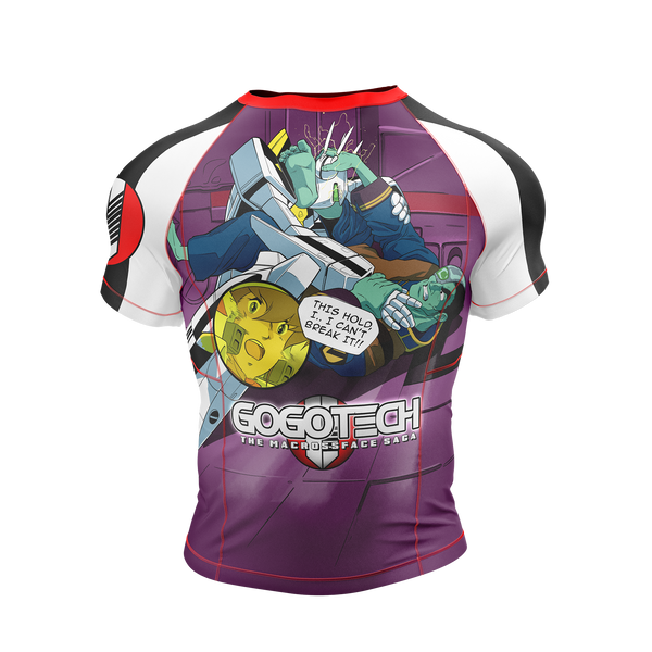 Gogotech; The Macrossface Saga Short Sleeve Rashguard