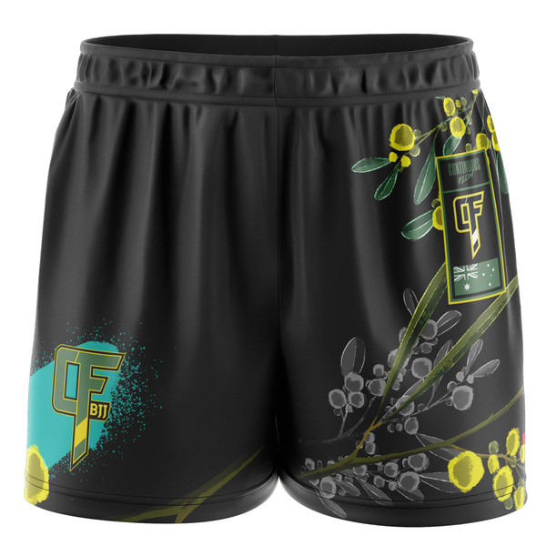 Wattle Elastic Waisted Shorts Teal