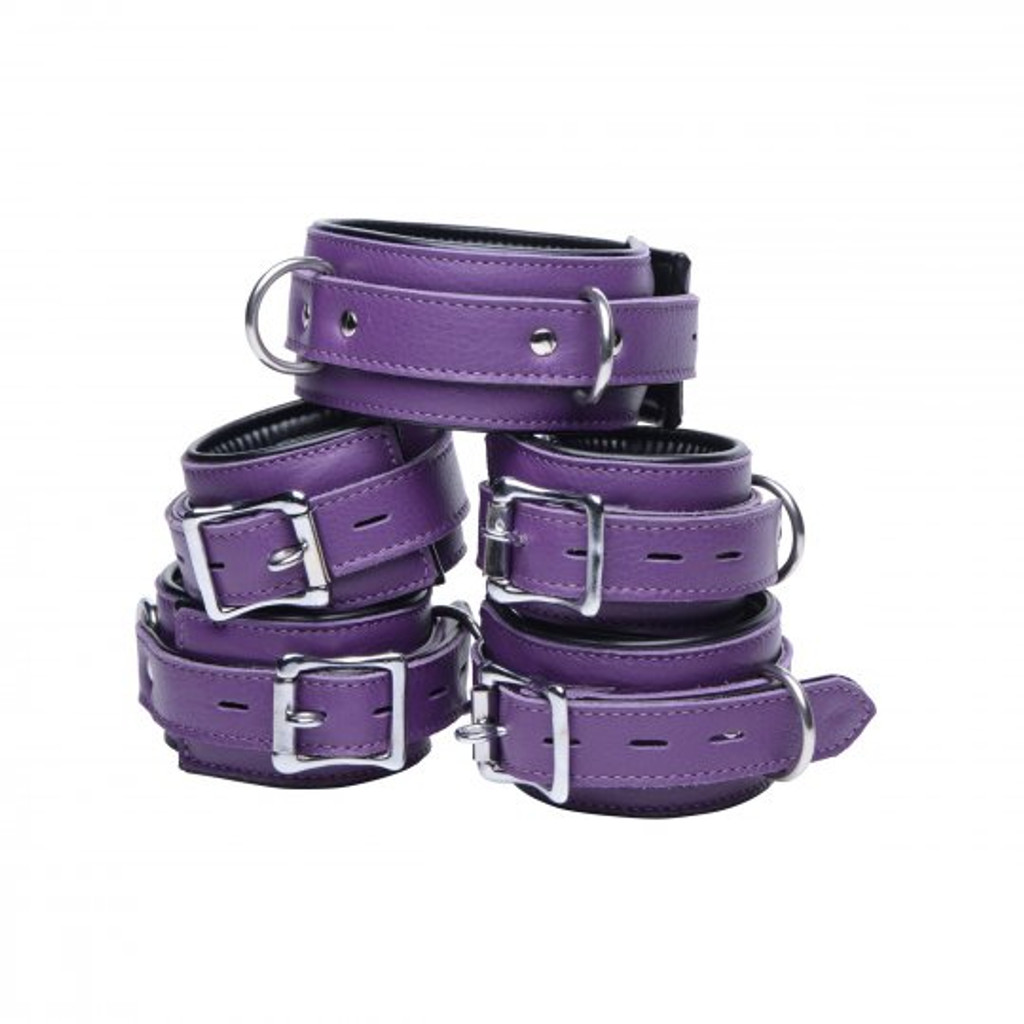 Leather Locking Bondage Set