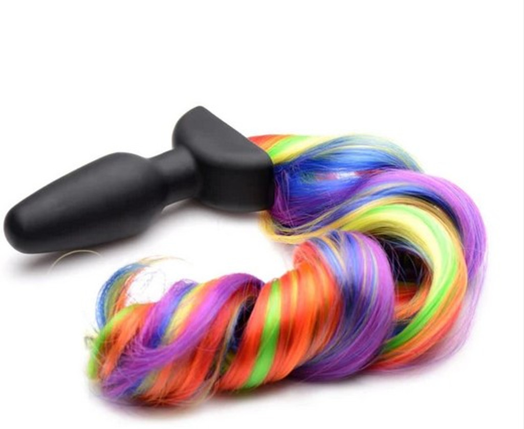 Tailz Vibrating Tail-Rainbow