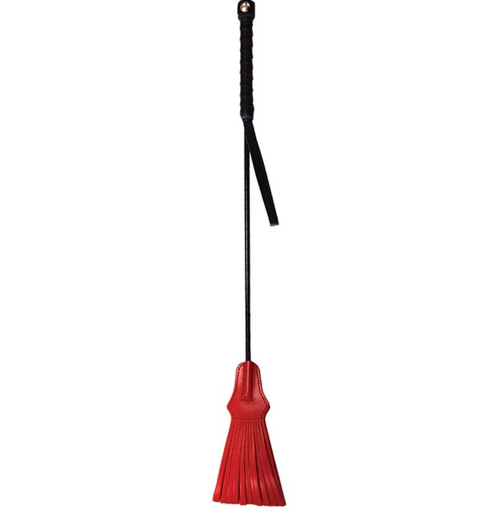 Rouge Group Leather Tasselled Riding Crop
