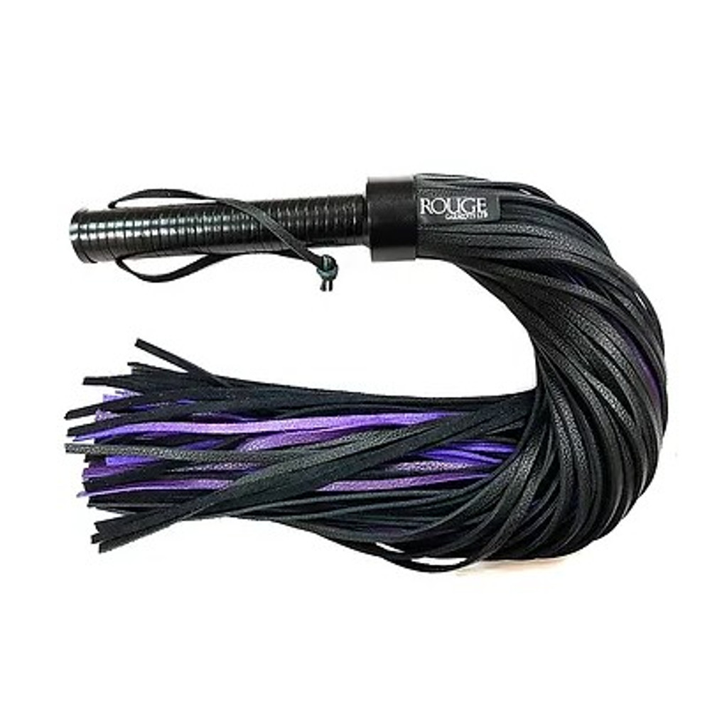 Rouge Flogger, Leather w/Leather Handle