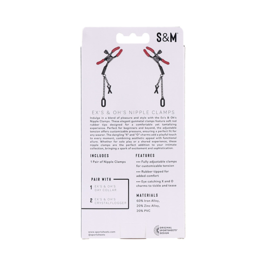 Sex & Mischief Ex's & Oh's Nipple Clamps