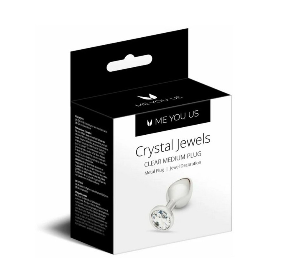 Me You Us Crystal Jewels Metal Plug Clear
