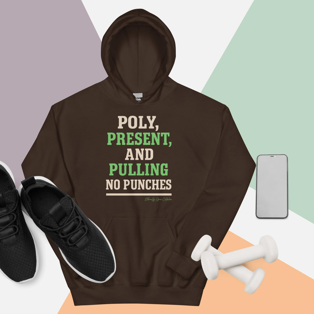 Poly, Present, and Pulling No Punches – Bold AF Clarity Unisex Hoodie