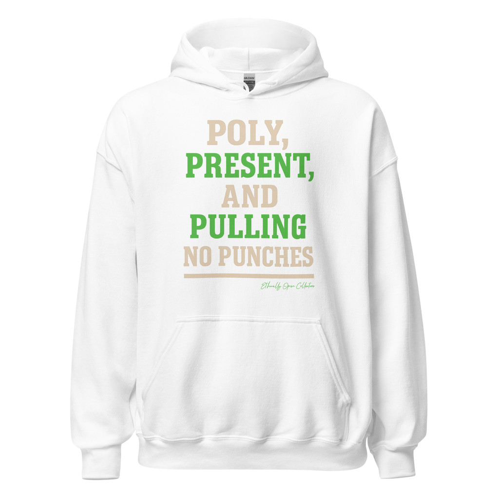 Poly, Present, and Pulling No Punches – Bold AF Clarity Unisex Hoodie