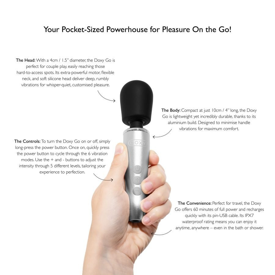 Doxy Go Travel-Sized Wand Massager 