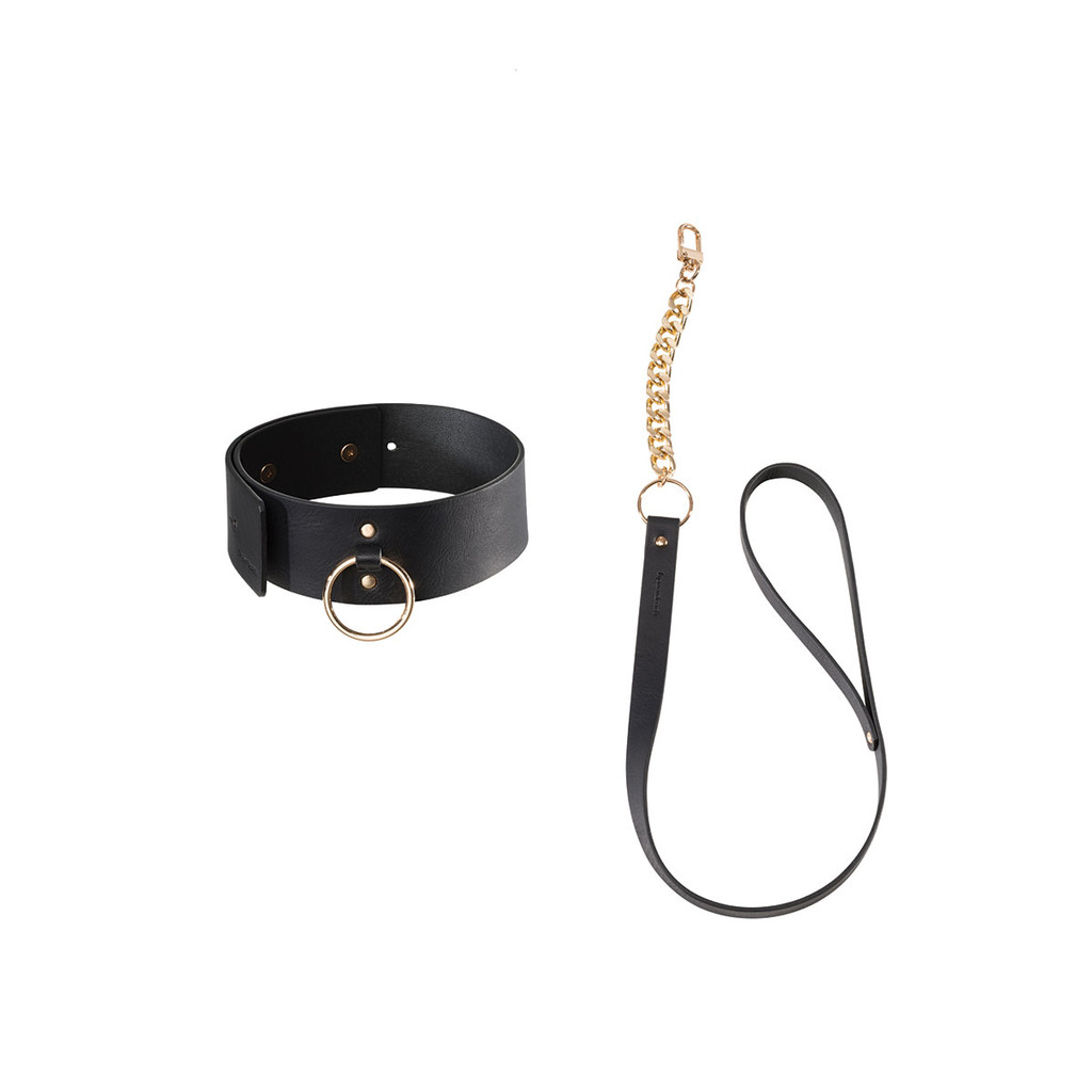 Maze Vegan Leather Choker With Leash