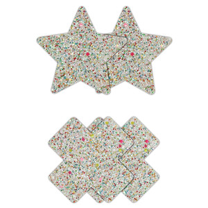Pretty Pasties Star & Cross Glow 2 Pair 