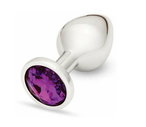 Me You Us Crystal Jewels Metal Plug Purple