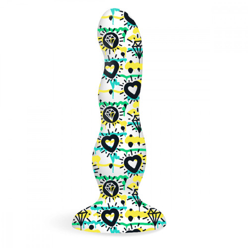  Diamonds and Hearts Curvy Silicone Dil