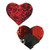 Pastease Sequin Hearts Red/Black