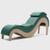 Liberator Supervio Luxury Chaise - Maple Wood & Vegan Leather