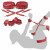 Master Series Thigh & Wrist Hog Tie Restraints 