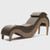 Liberator Supervio Luxury Chaise - Walnut Wood & Vegan Leather