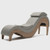 Liberator Supervio Luxury Chaise - Walnut Wood & Vegan Leather