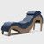 Liberator Supervio Luxury Chaise - Walnut Wood & Vegan Leather