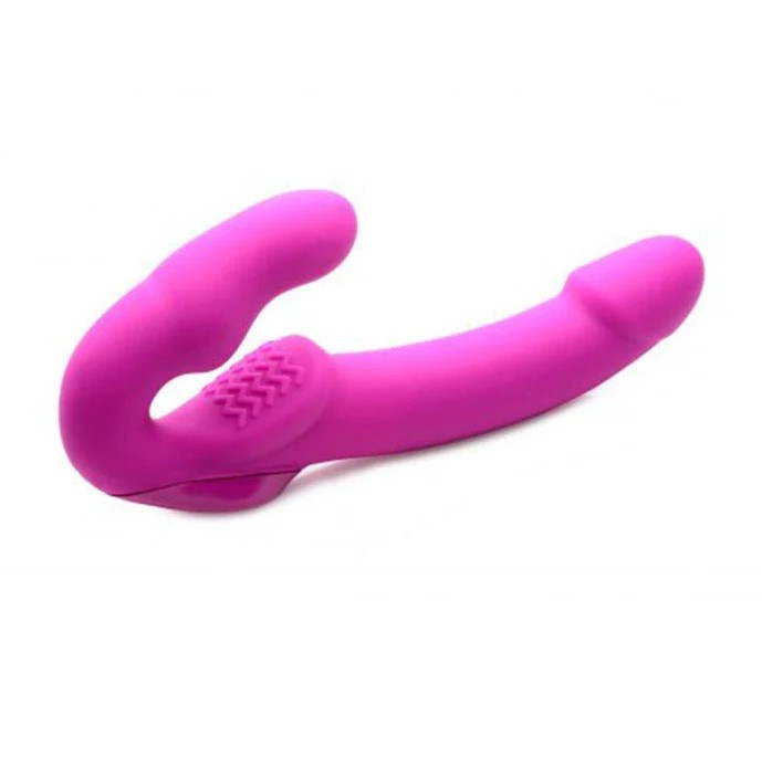 Strap U Evoke Super Charged Vibrating Strapless Silicone Dildo
