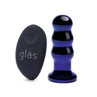 GLAS  Rechargeable Ribbed Butt Plug 