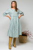 Elise Dress, Sage Gingham