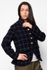 Oko Jacket, Navy/White Box Check