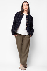 Oko Jacket, Navy/White Box Check