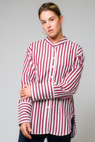 Remy Shirt, Burgundy Stripes