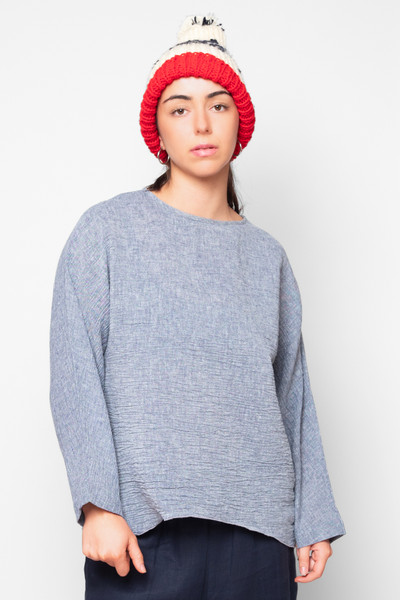 Nishi Dolman Top, Denim Blue