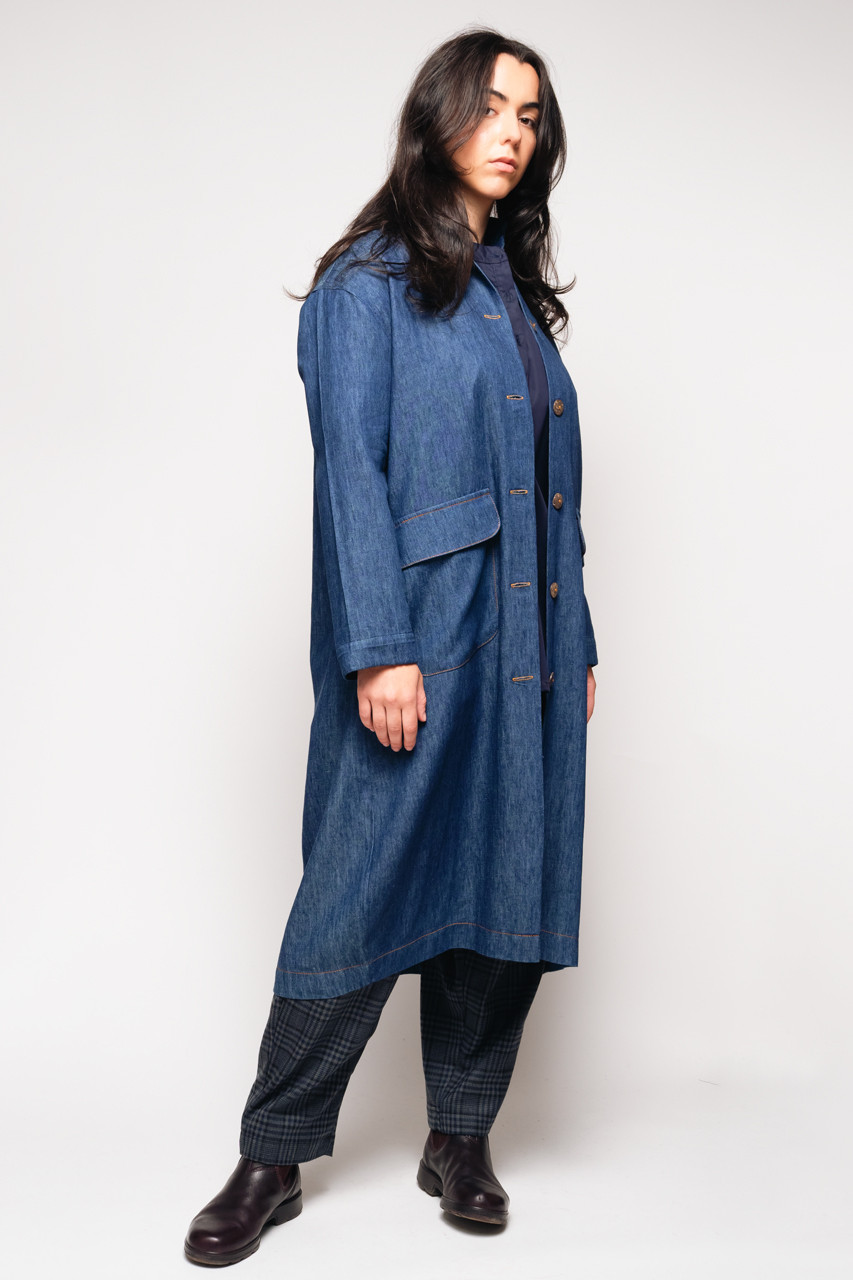 Denim Duster Coat Made in Australia Ethical Womenswear by Frske