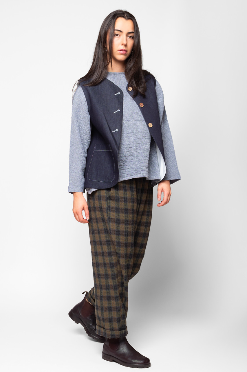 Nishi Dolman Top, Denim Blue