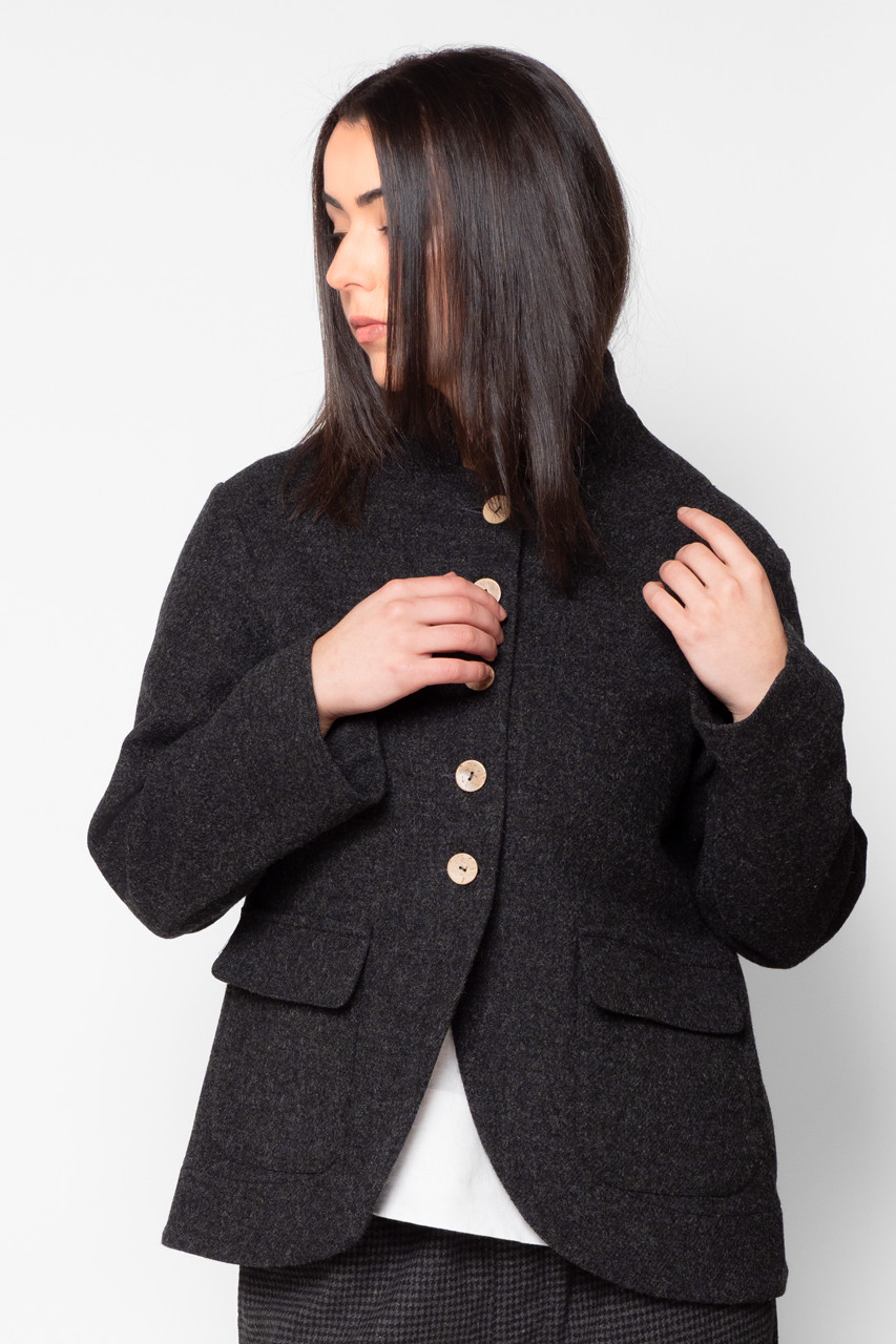 Oko Jacket, Charcoal Twill