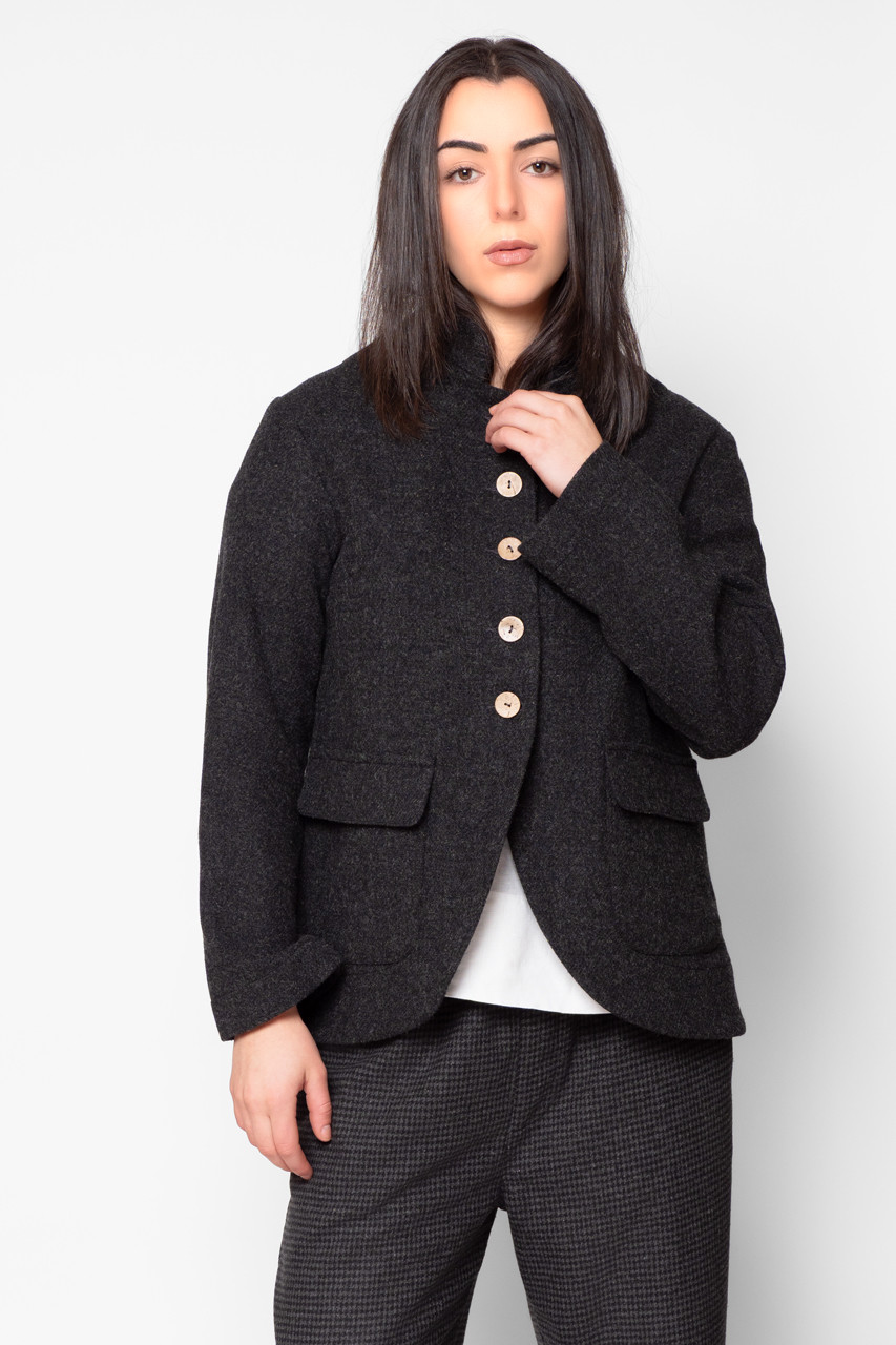 Oko Jacket, Charcoal Twill