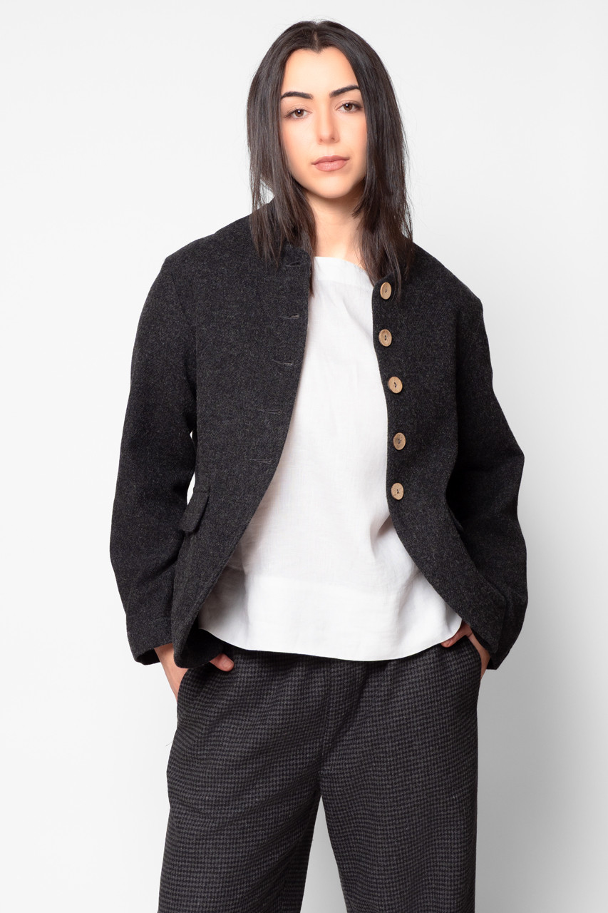 Oko Jacket, Charcoal Twill