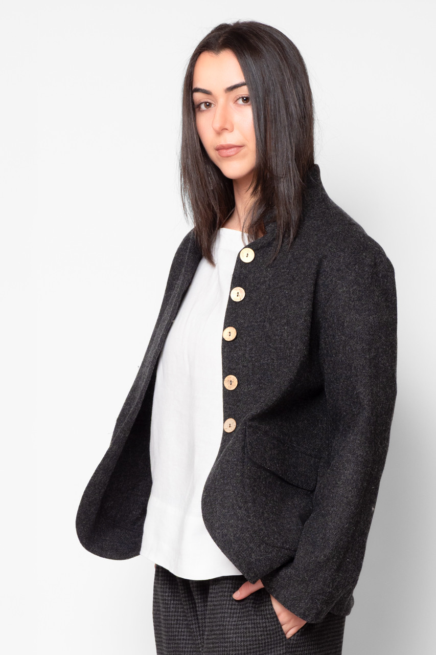 Oko Jacket, Charcoal Twill