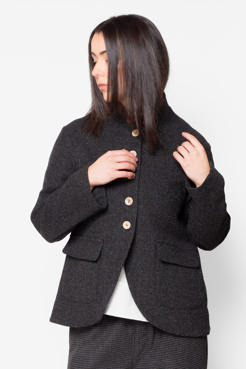Oko Jacket, Charcoal Twill