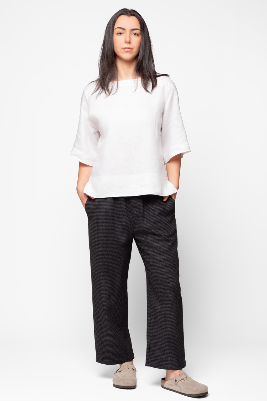 Kobu Pant, Grey Houndstooth Check