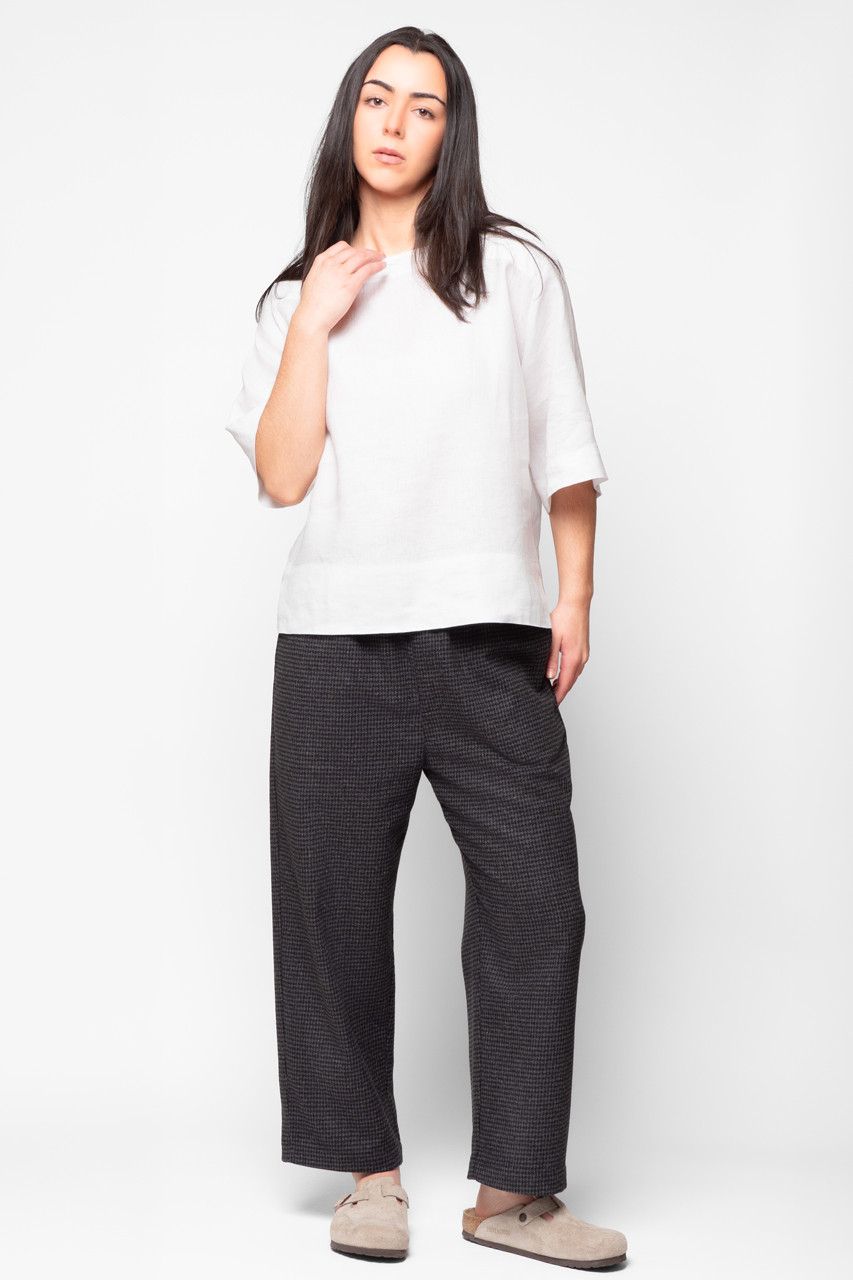 Kobu Pant, Grey Houndstooth Check