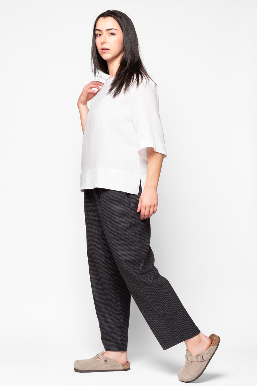 Kobu Pant, Grey Houndstooth Check