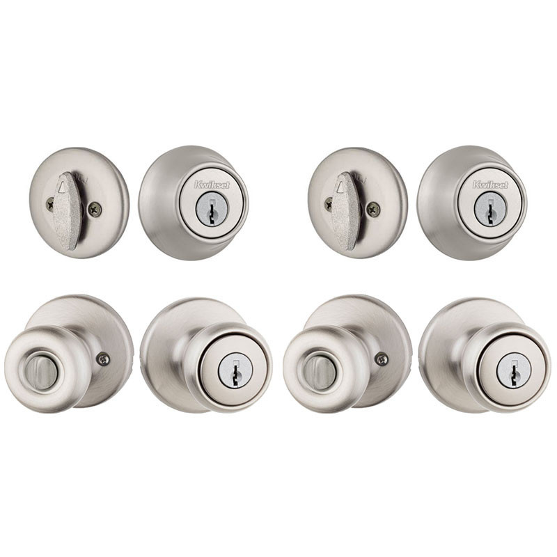 Kwikset / Tylo 400 Knobs and 660 Single Cylinder Deadbolts Combo