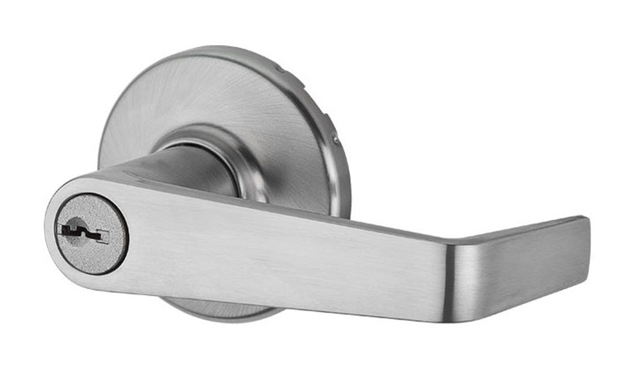 Kwikset Kingston Lever Storeroom Keyed Entry Satin Chrome, 781KNL 26D