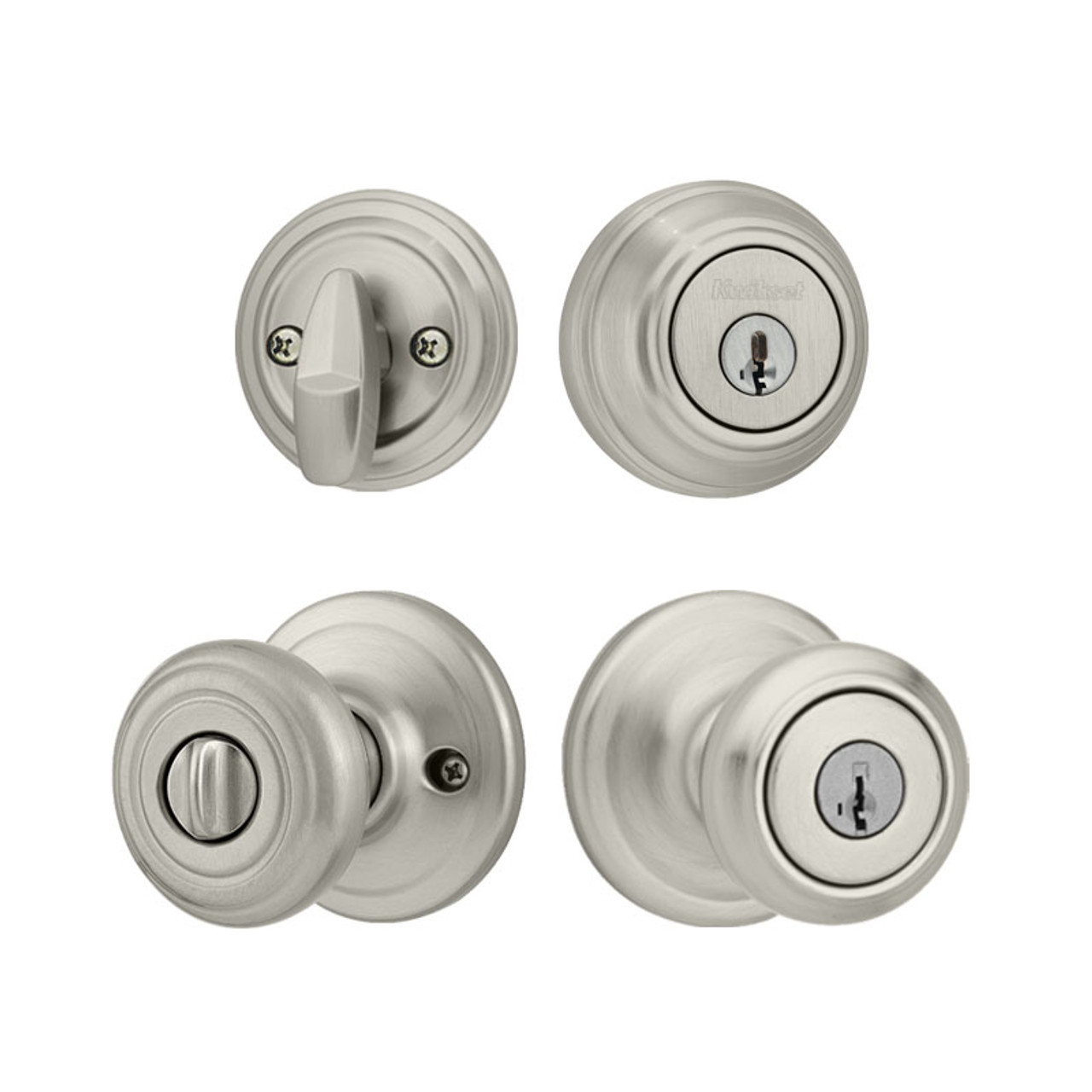 Kwikset Cameron Knob with Single Cylinder Deadbolt Combo Pack