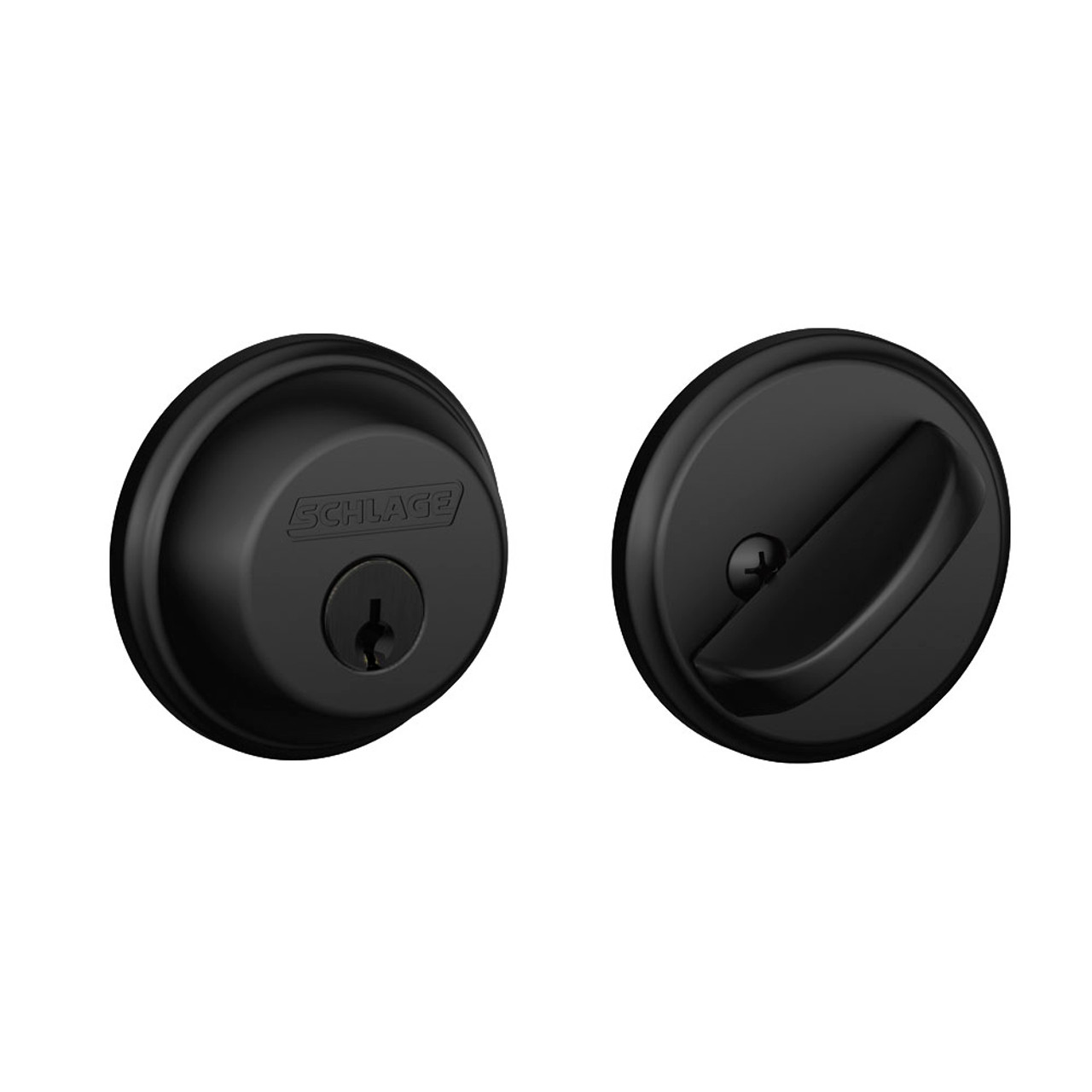 Schlage / B60 Deadbolt / Single Cylinder / Matte Black / B60 622