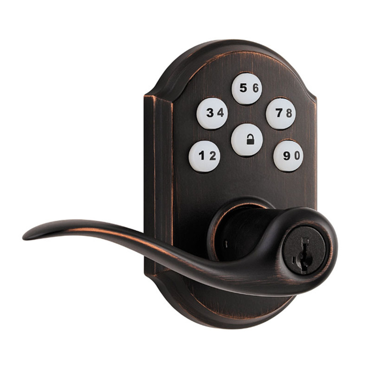 Kwikset 912 Series SmartCode Electronic Tustin Lever with Z-Wave™ Venetian  Bronze, 912TNL TRL ZW 11P, 912TNL TRL ZW 11P SMT