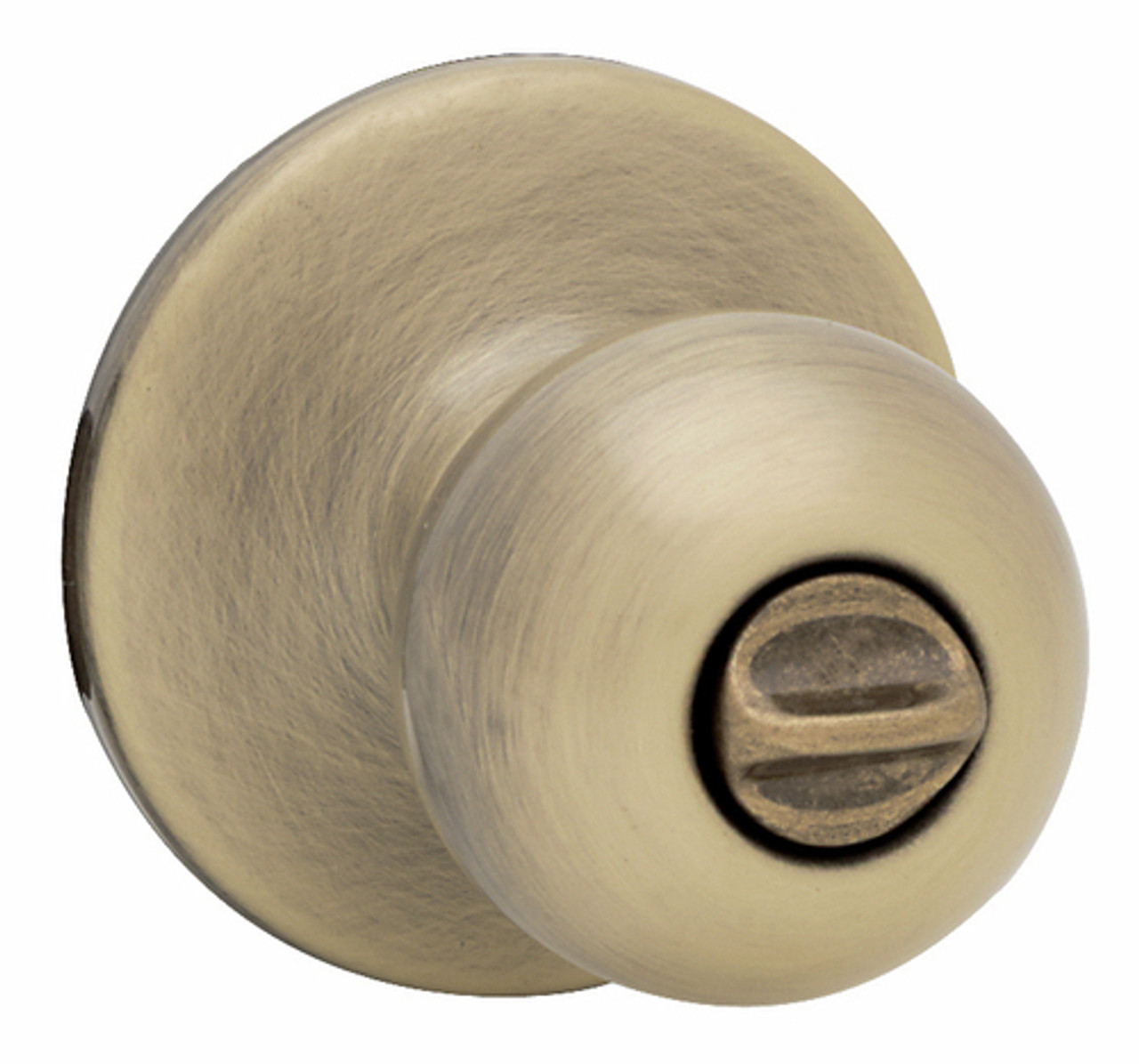 Kwikset Polo Knob Privacy Antique Brass | Ships in 24 Hours