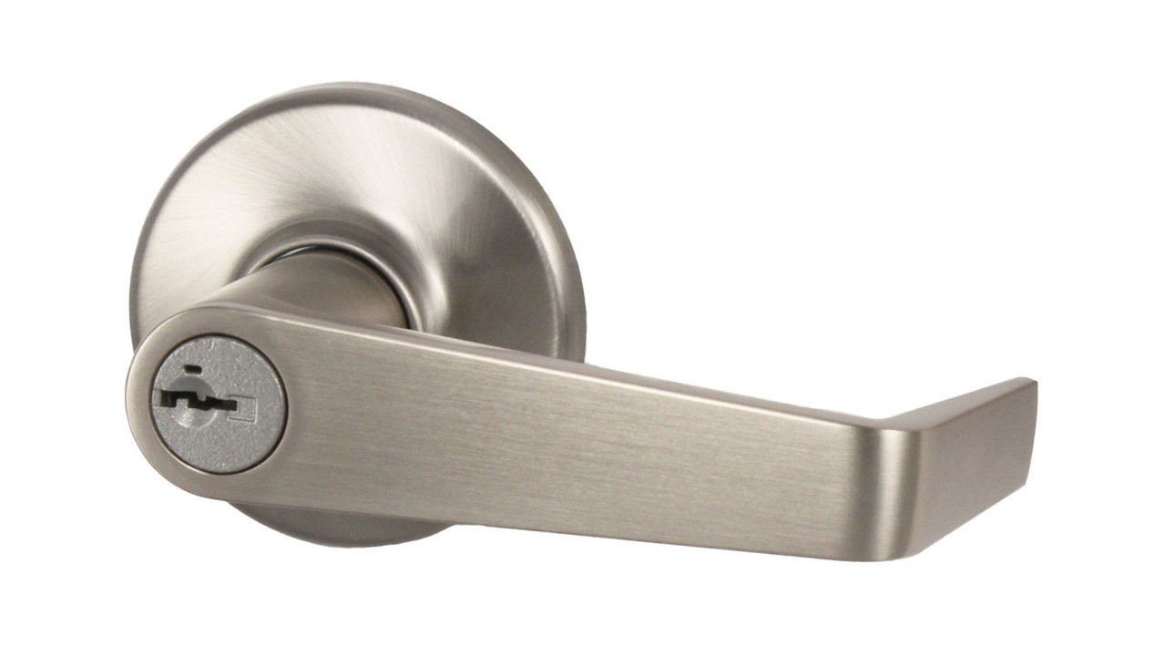 Kwikset Kingston Lever Keyed Entry - SmartKey Satin Nickel, 756KNL