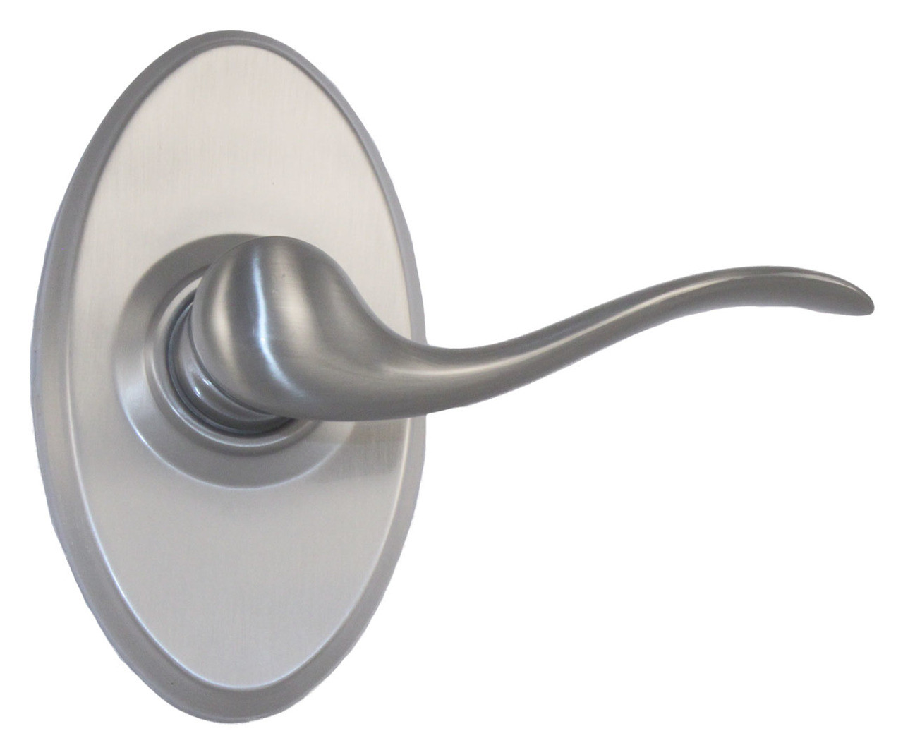 Kwikset Tustin Lever with Oval Rose Passage Satin Nickel, 720TNL 15 OVAL