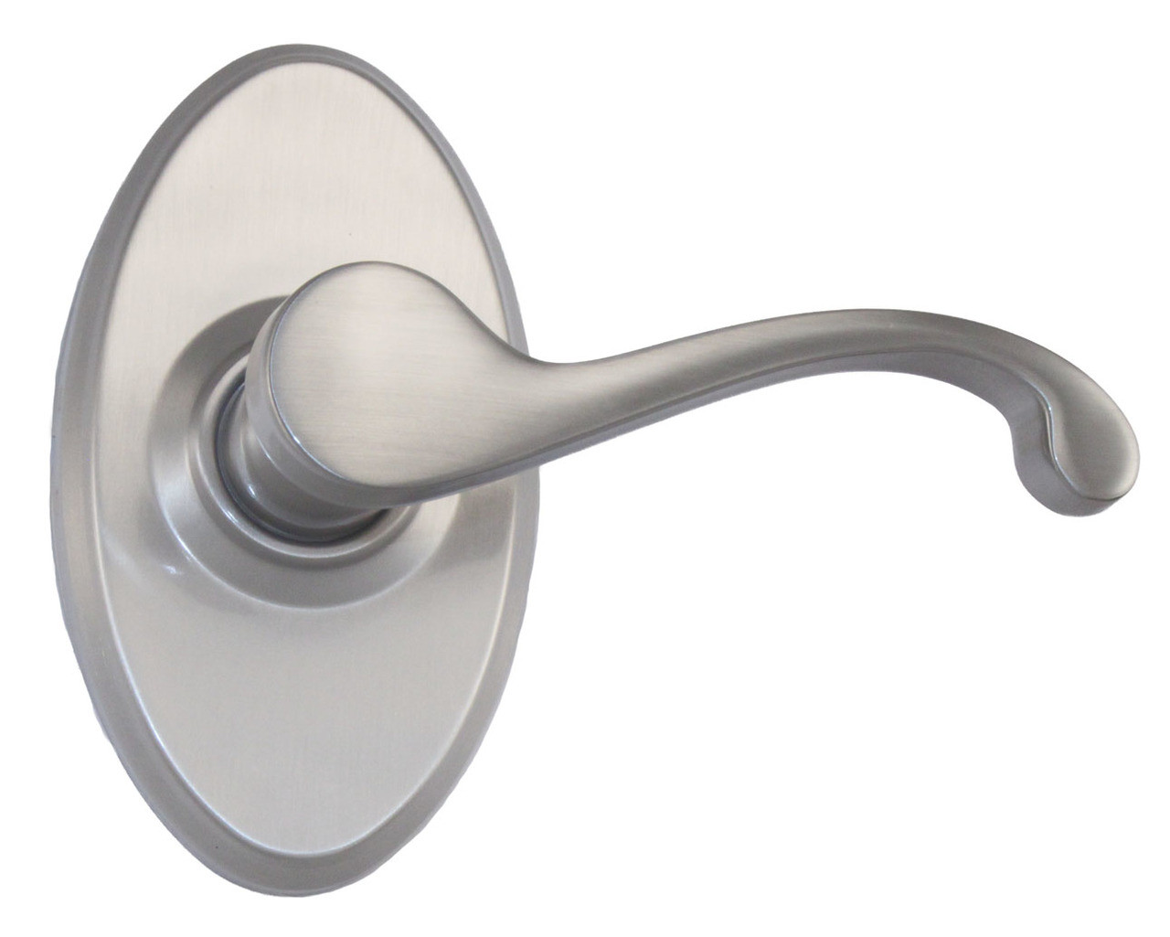 Kwikset Commonwealth Lever with Oval Rose Passage Satin Nickel, 720CHL 15  OVAL
