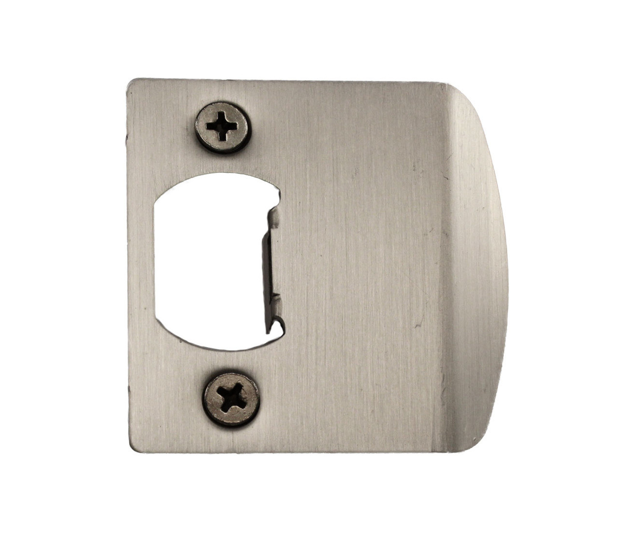 Kwikset Extended Lip Strike Square Corner 2 1 4 H X 1 3 4 W Total Width 2 1 4 Satin Nickel 83537 15
